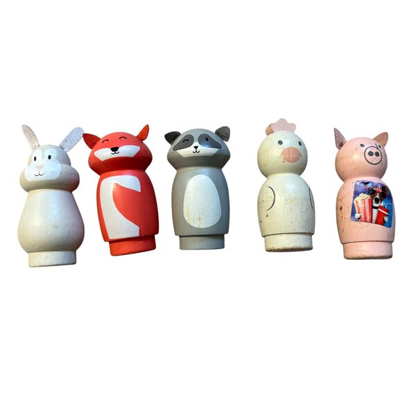 Hearth & Hand Woodland Animal Figurine Set of 5 - Picture 1 of 7